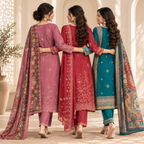 3 Women’s Ethnic Kurta Set With Dupatta | K-9