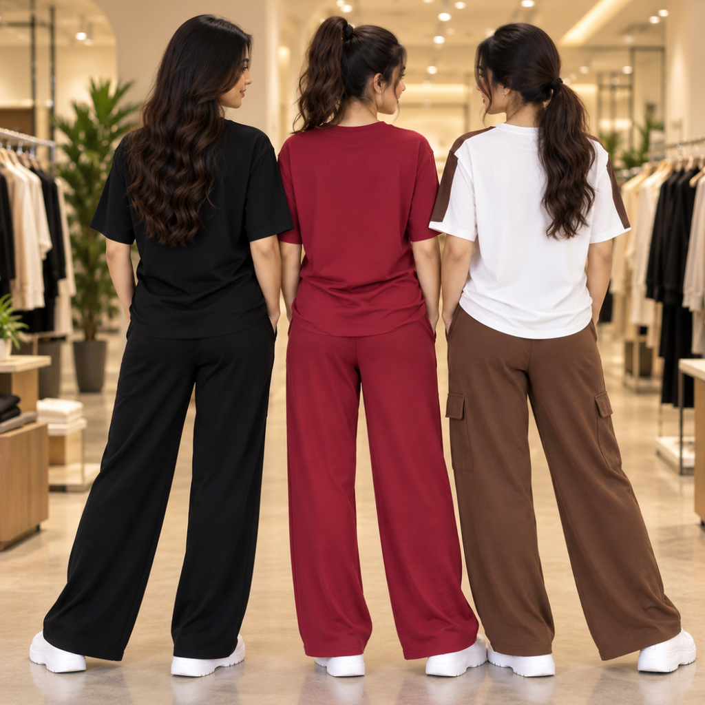 3 Women’s Casual T-Shirt With Trouser ( T10 )