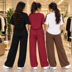 3 Women’s Casual T-Shirt With Trouser ( T10 )