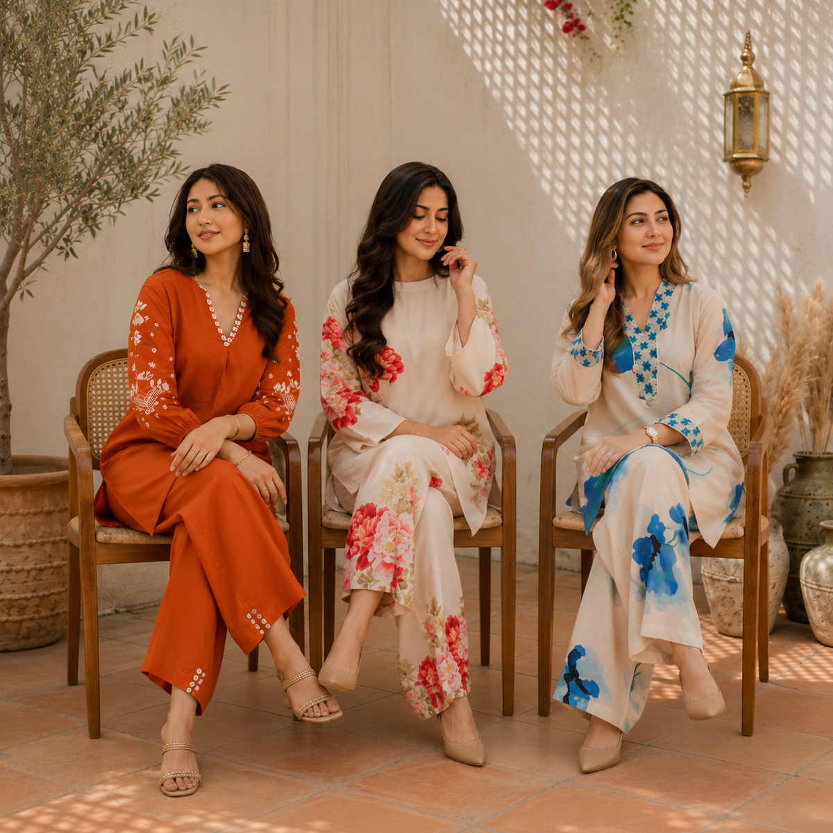 Printed Co-Ord | Pack of 3 | Casual Ethnic Fusion Wear | CC-012