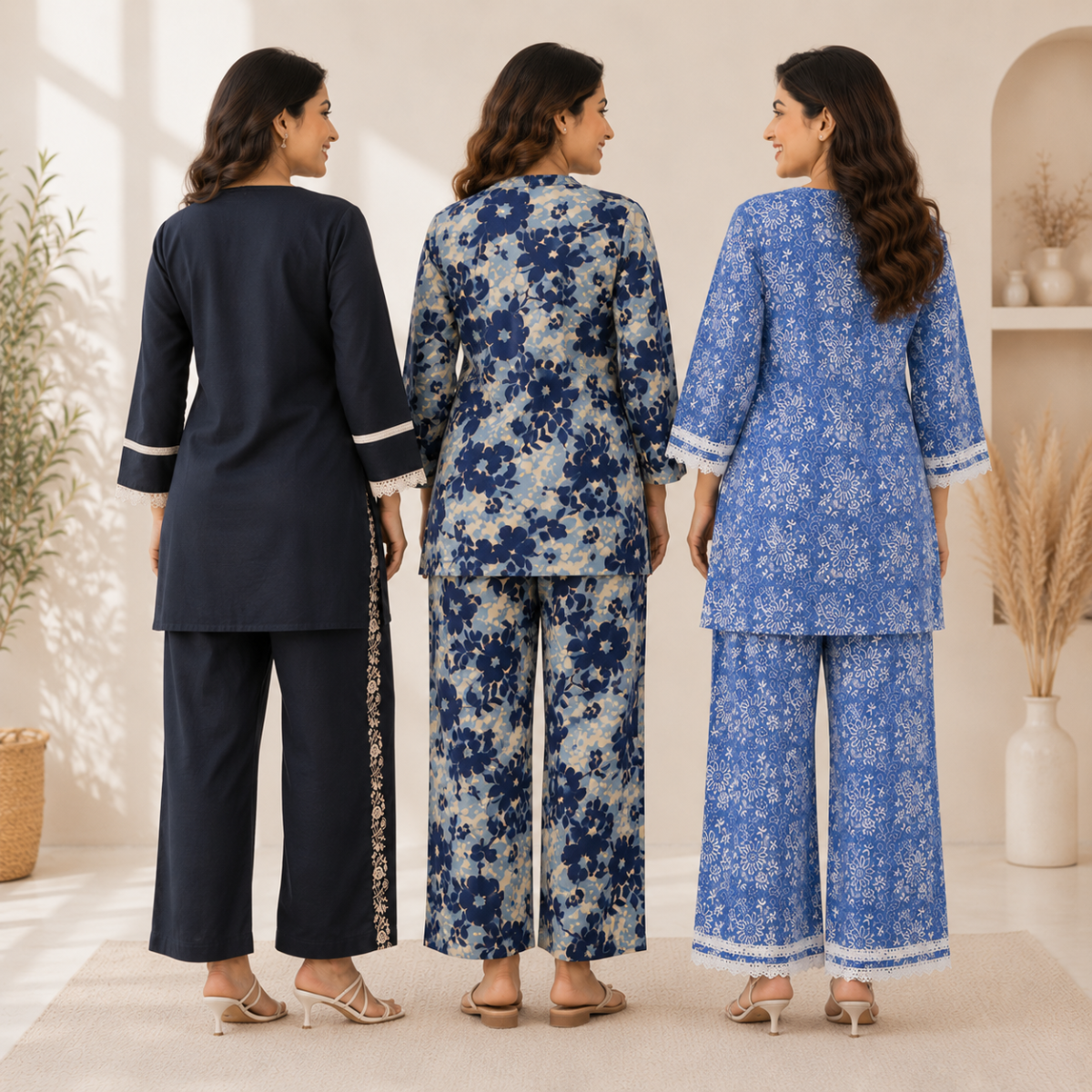 3 Women's Cotton Co-Ord Set ( C1 )