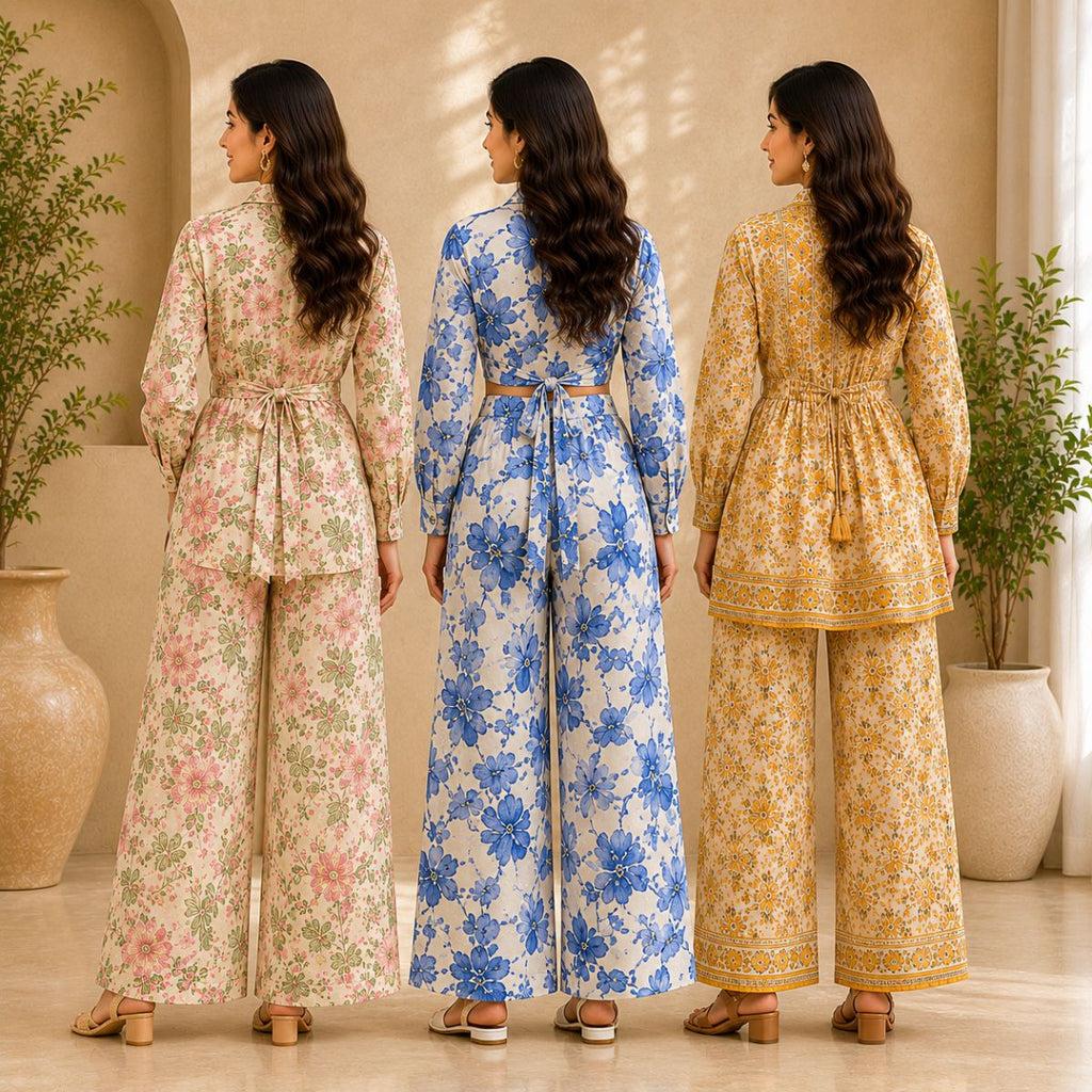 Printed Co-Ord | Pack of 3 | Casual Ethnic Fusion Wear | CC-016