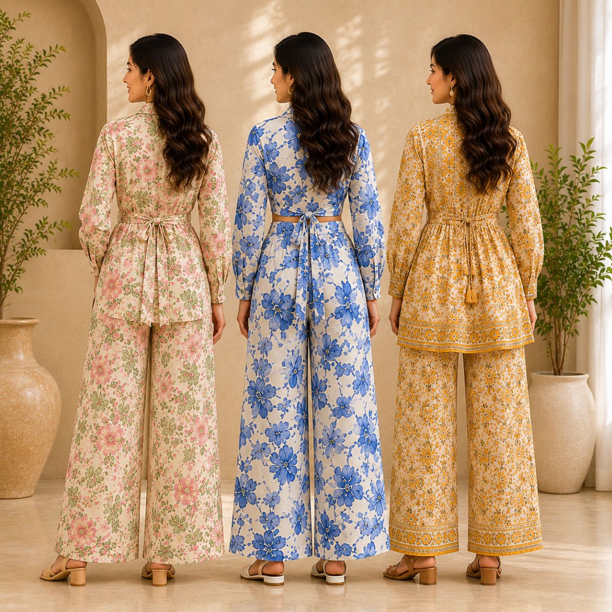 Printed Co-Ord | Pack of 3 | Casual Ethnic Fusion Wear | CC-016