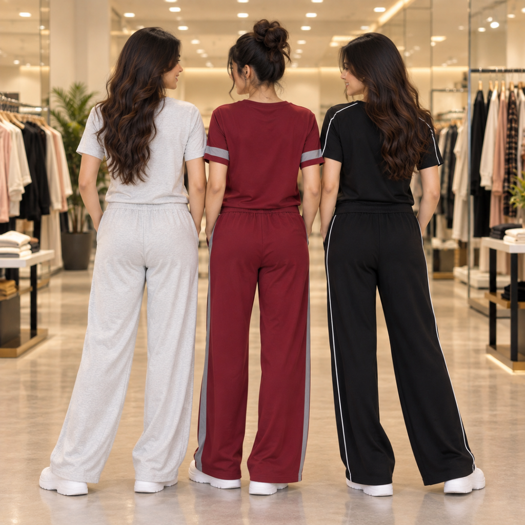 3 Women’s Casual T-Shirt With Trouser ( T12 )