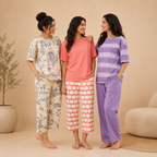 3 Combo Cotton Night Suits (C-2)