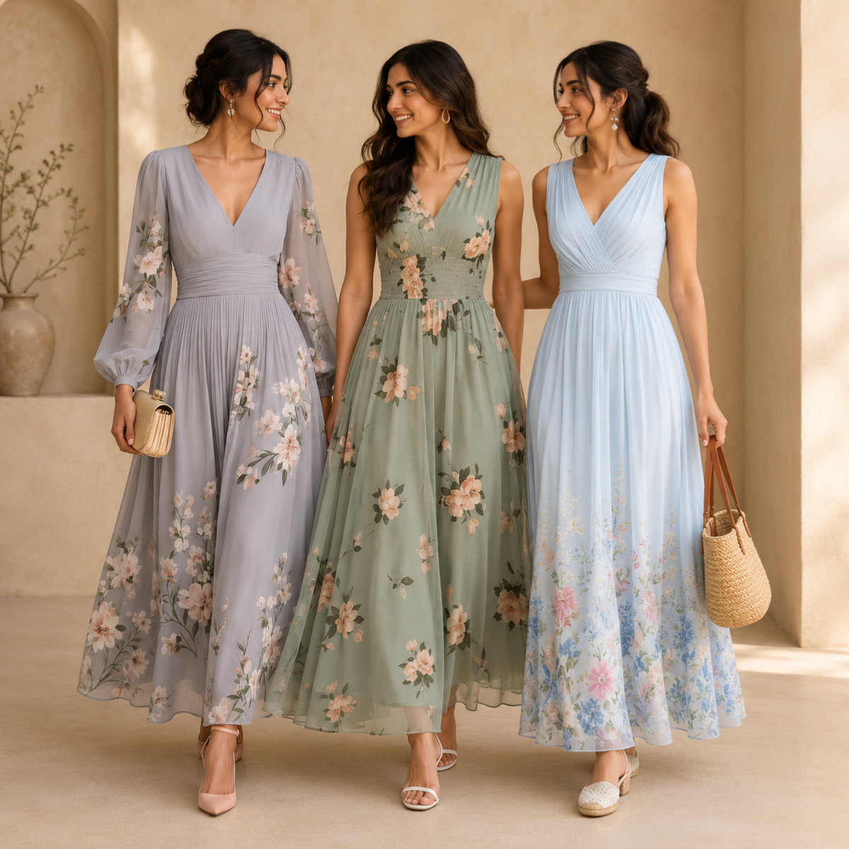 3 Printed Maxi Dress – Style Meets Comfort | MD-02