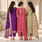 3 Women’s Ethnic Kurta Set With Dupatta | K-1