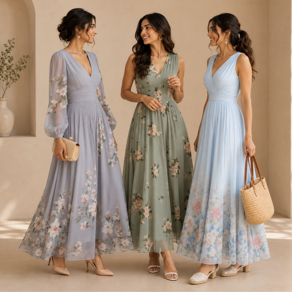 3 Printed Maxi Dress – Style Meets Comfort | MD-02