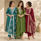 3 Women’s Stylish Kurta Set With Dupatta | KS-2