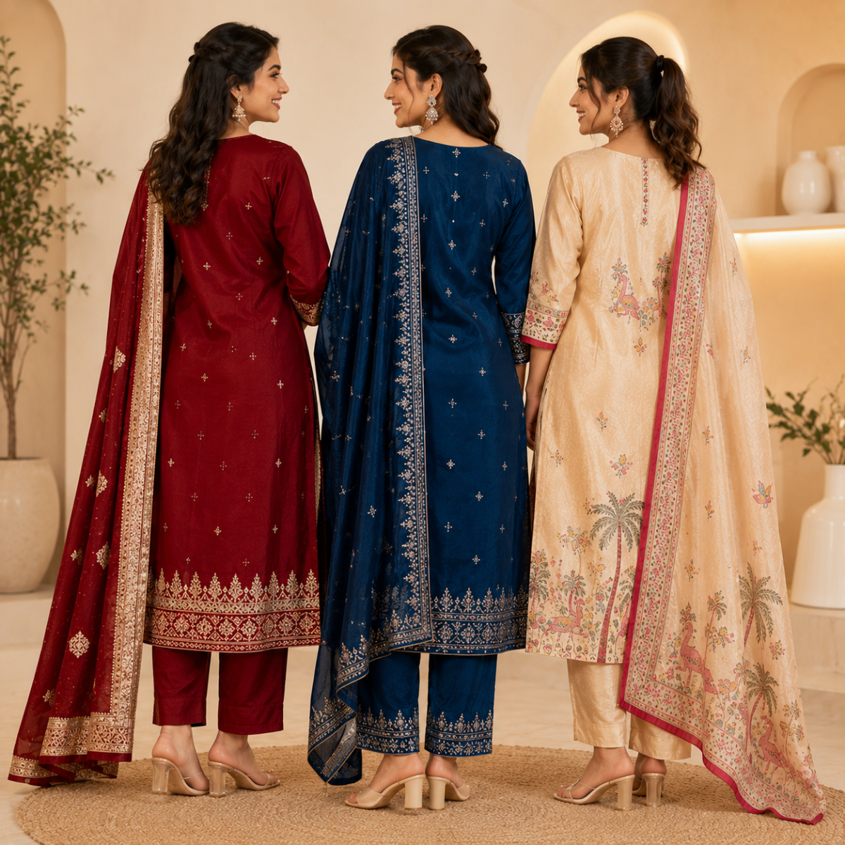 Women's 3 Kurti With Dupatta | Ethnic Wear (K-2)