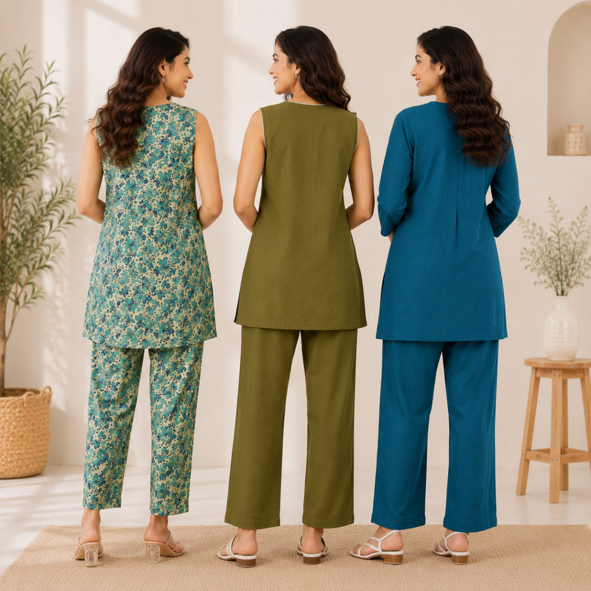 3 Women's Cotton Co-Ord Set ( C2 )