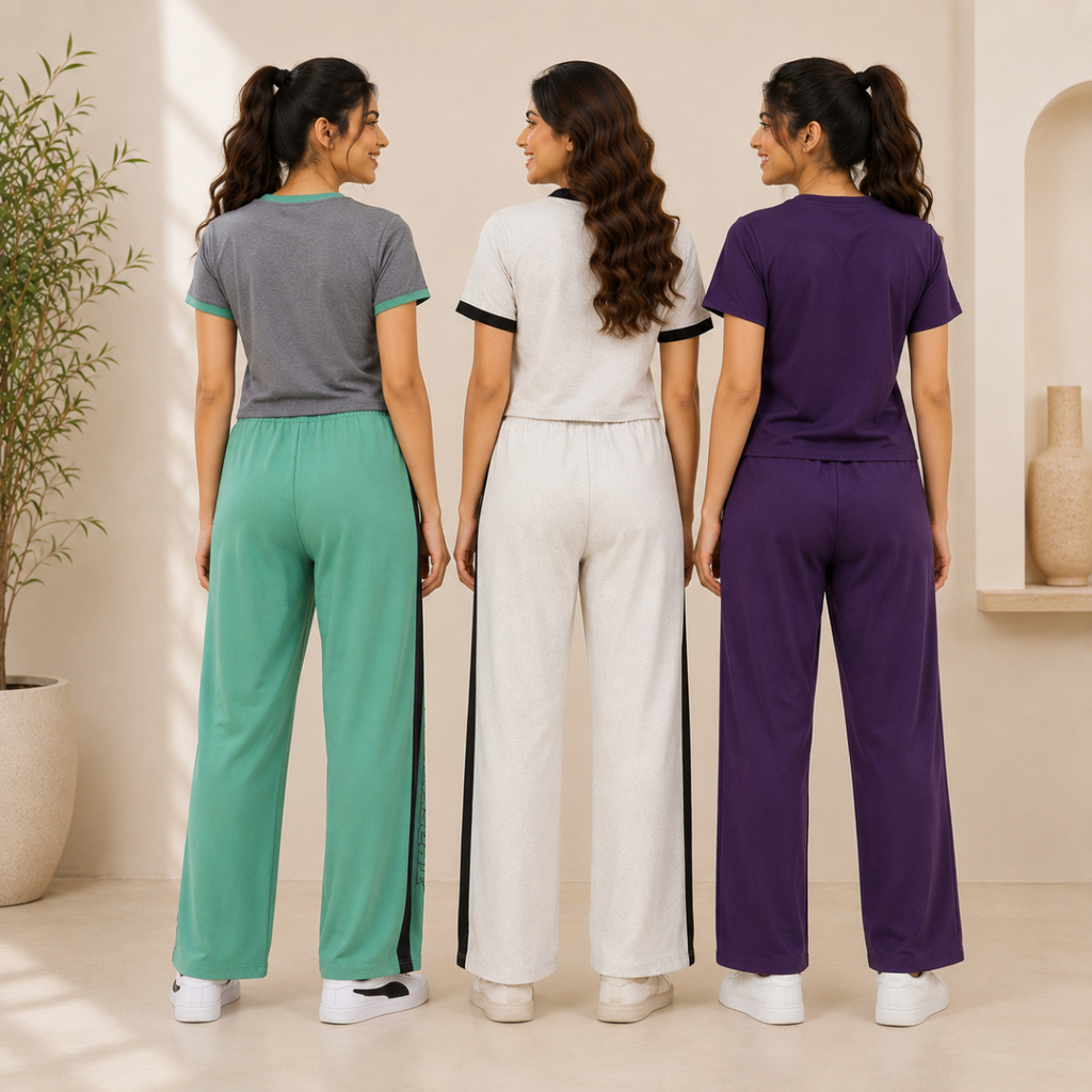Women's Casual T-Shirt with Trouser Set ( T-2 )