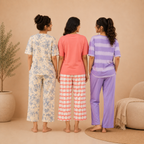 3 Combo Cotton Night Suits (C-2)