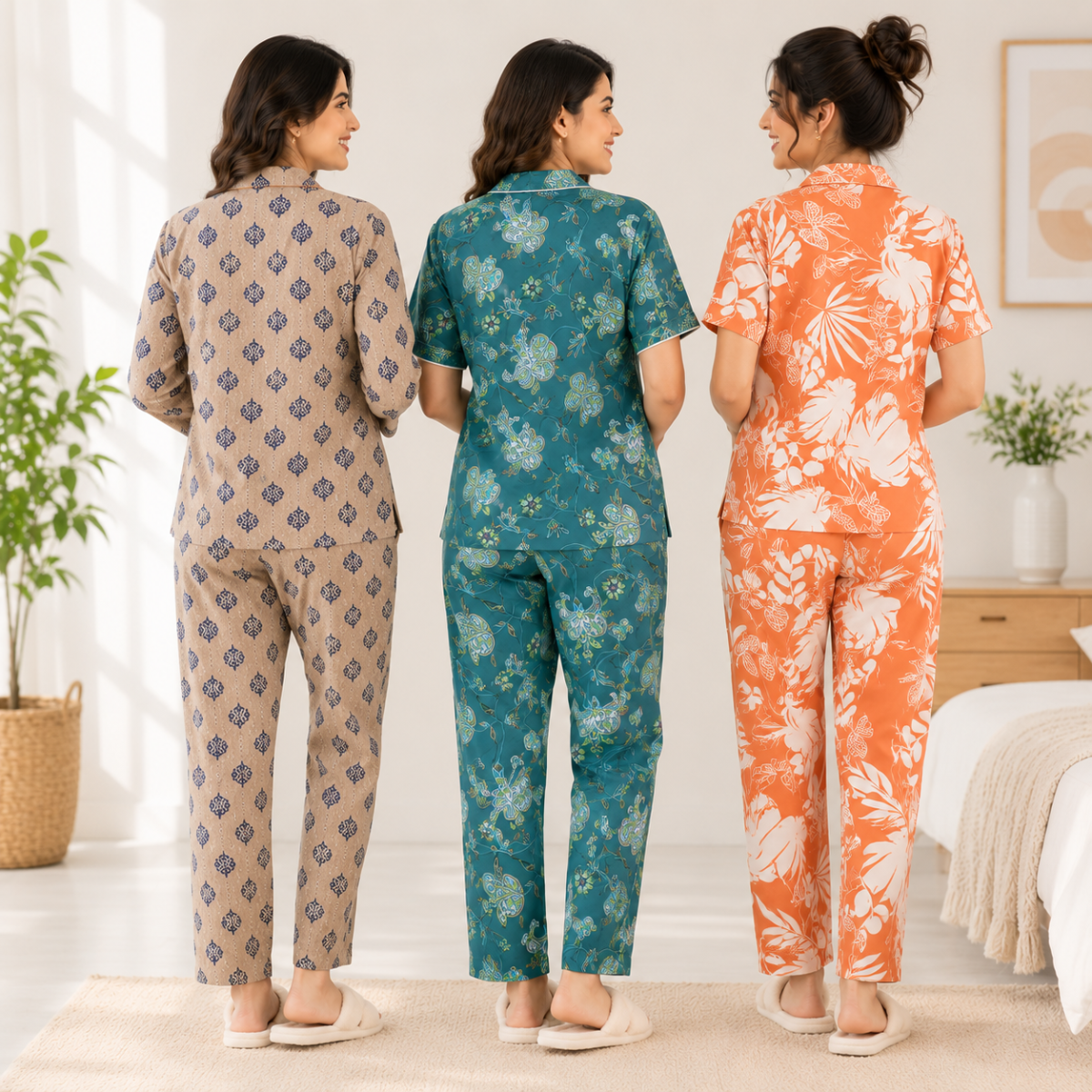 3 Women's Cotton Nightwear Set ( N-2 )