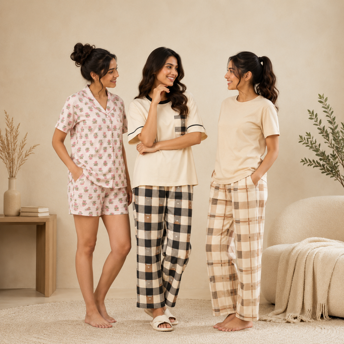 3 Combo Cotton Night Suits (C-3)