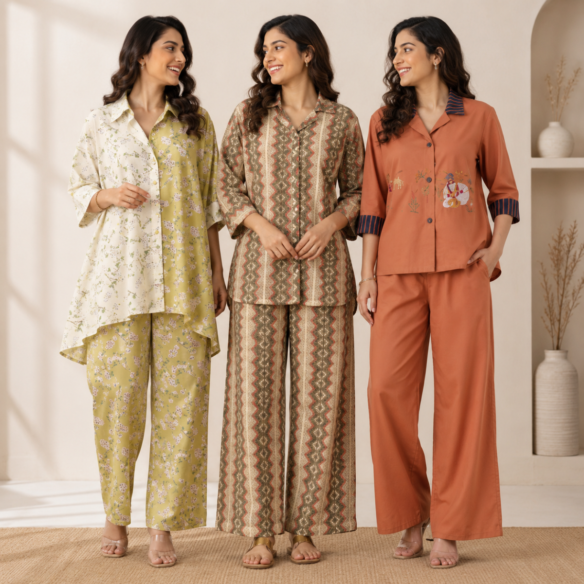 3 Women's Cotton Co-Ord Set ( C3 )