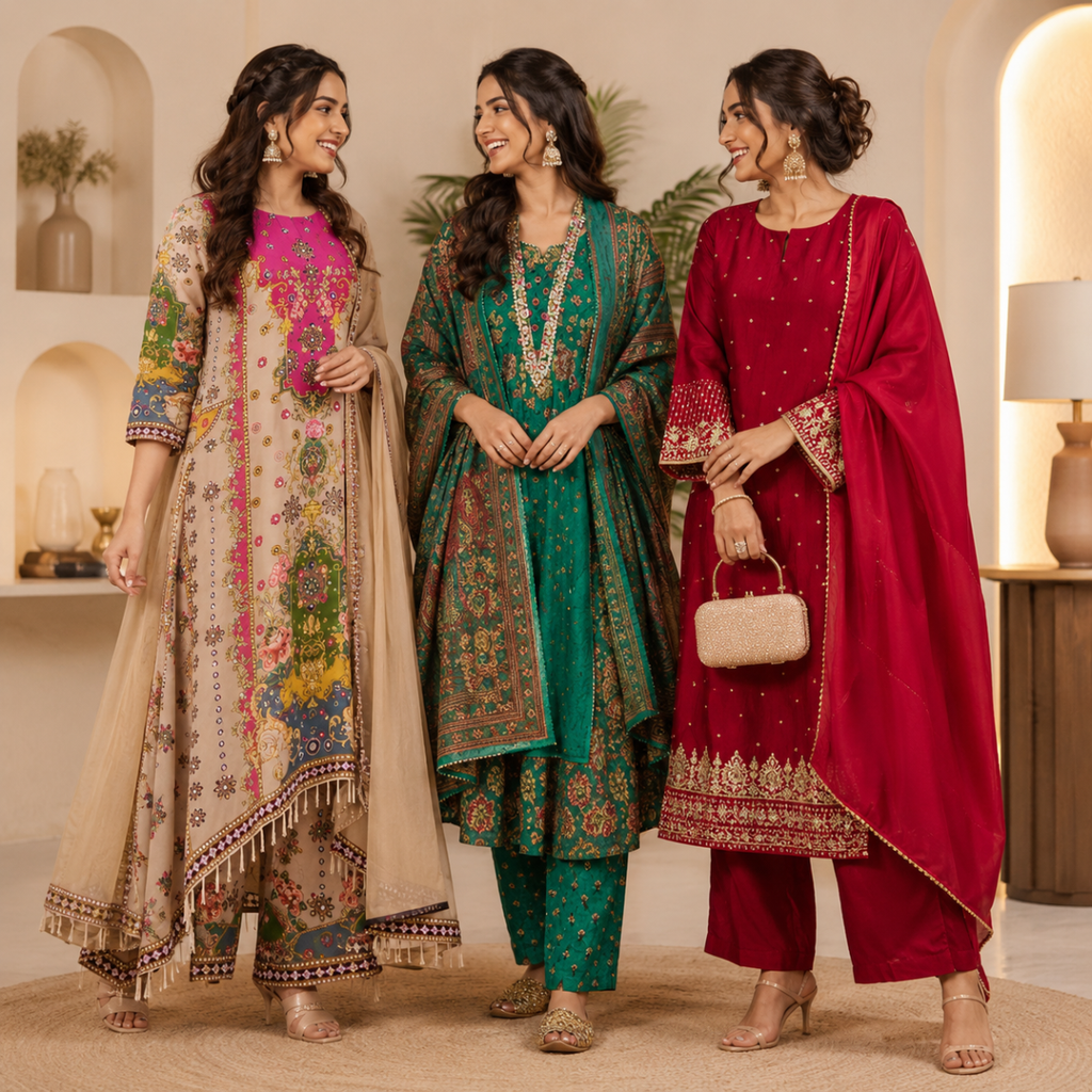 Women's 3 Kurti With Dupatta | Ethnic Wear (K-3)