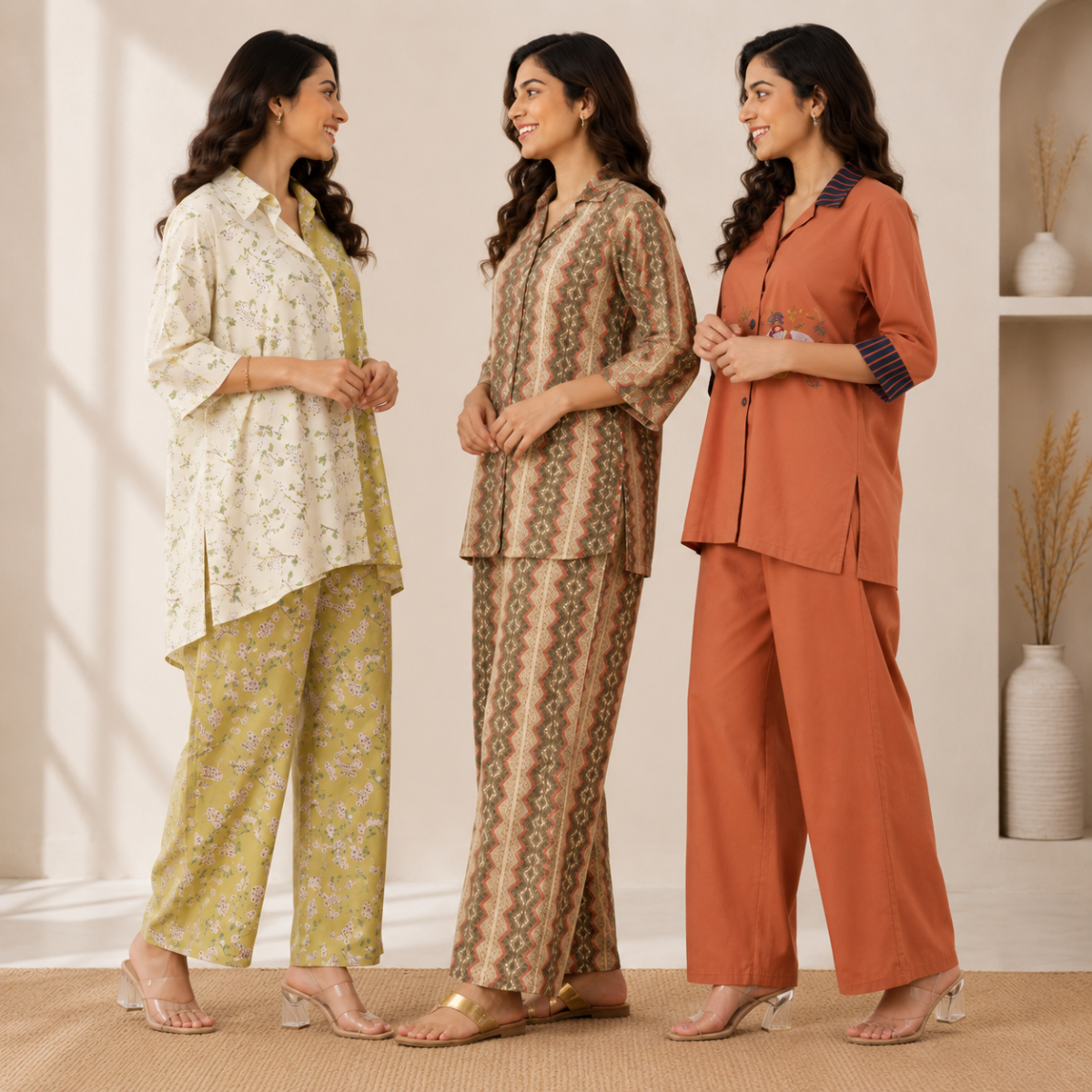3 Women's Cotton Co-Ord Set ( C3 )