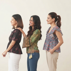 3 Women's Printed Western Top ( P3 )