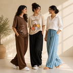 3 Sets Women's T-Shirts With Trousers (K-2)