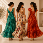 3 Printed Maxi Dress – Style Meets Comfort | MD-03
