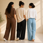 3 Sets Women's T-Shirts With Trousers (K-2)