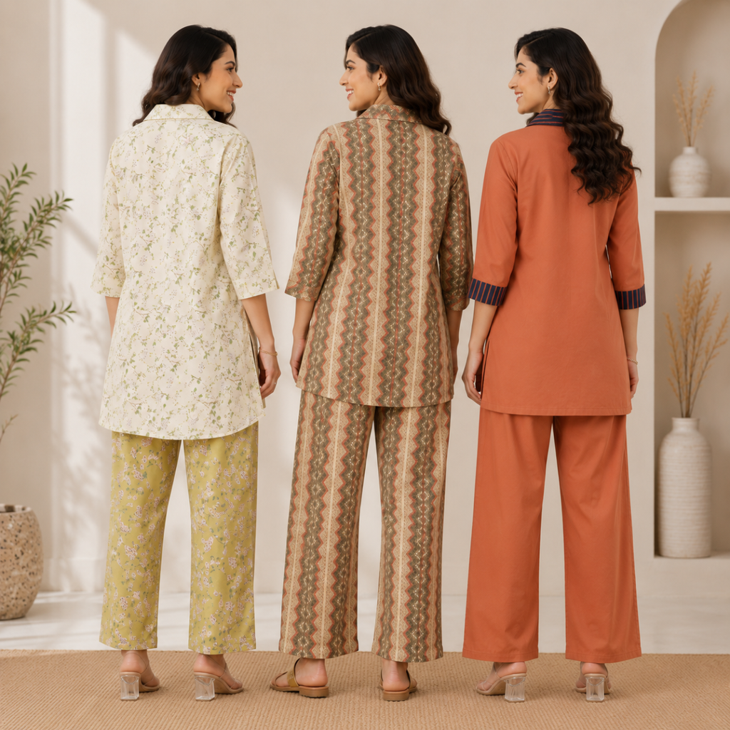 3 Women's Cotton Co-Ord Set ( C3 )