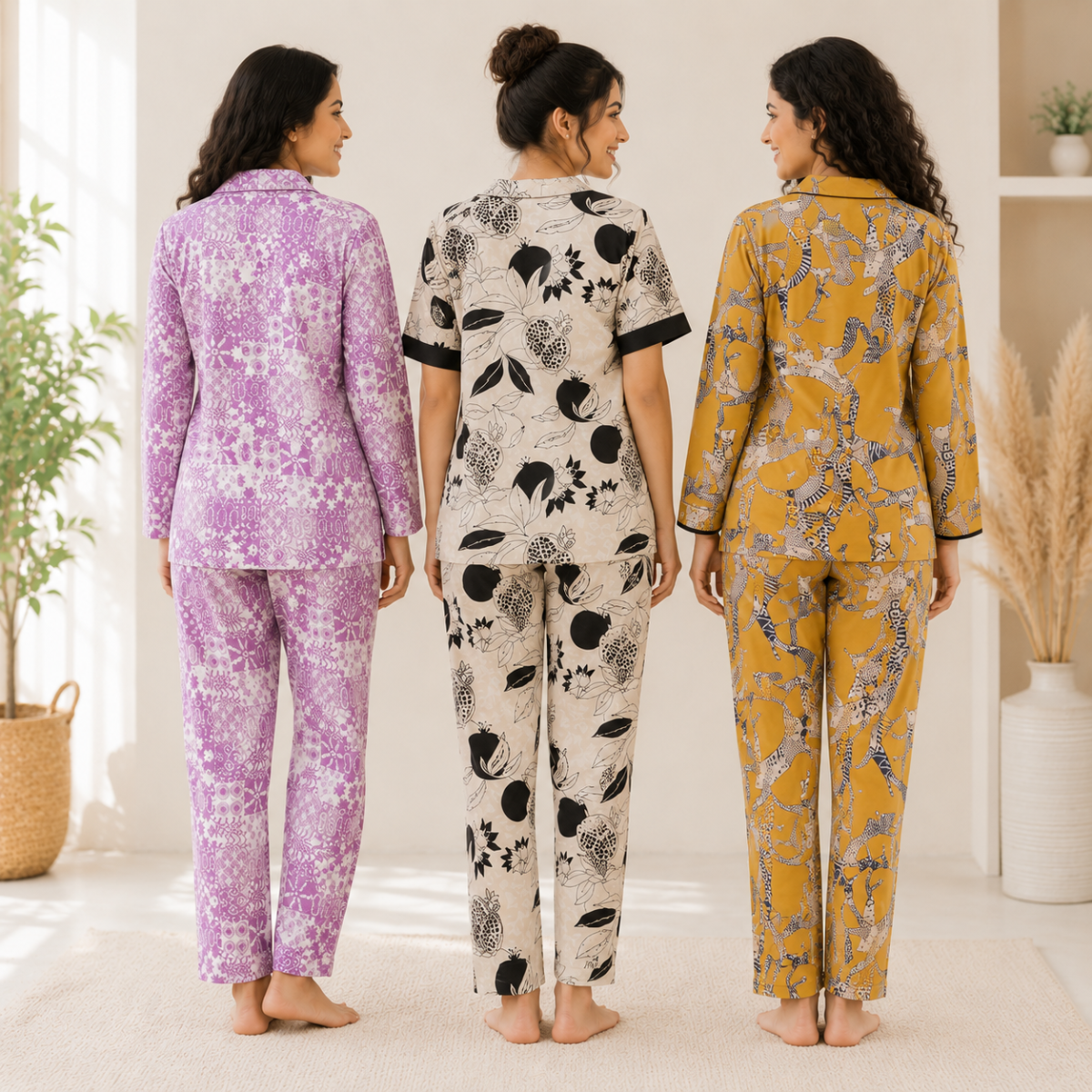 3 Women's Cotton Nightwear Set ( N-3 )
