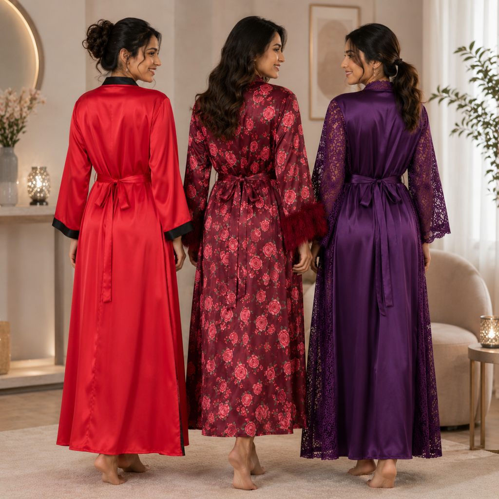 3 Soft Satin Nightwear ( N-3 )