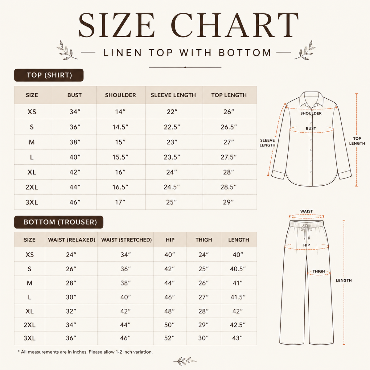 3 Linen Outfit Sets for Women ( L-8 )