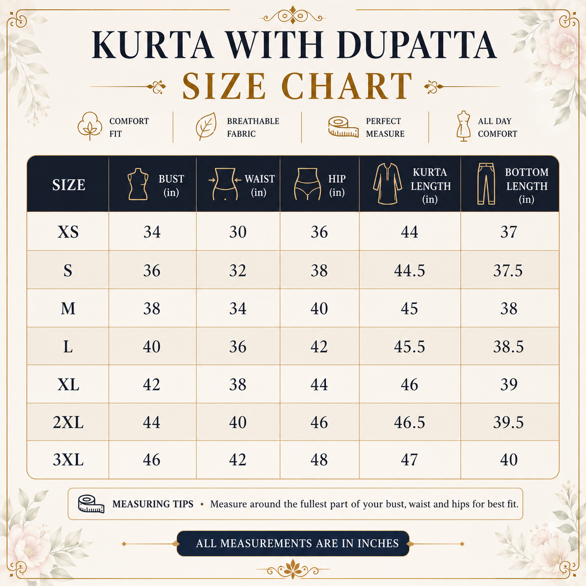 3 Cotton Combo Full Set - Perfect For Every Occasion ( D-10 )